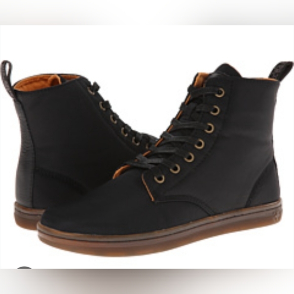 Dr. Martens Shoes - Dr. Martens Black Hackney  High-Top Boots Size L9